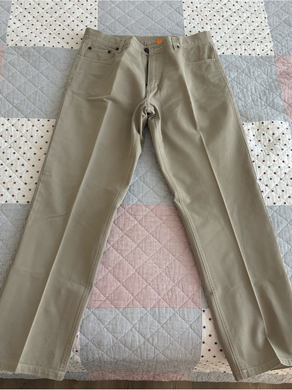 Vintage 90s Vertical by Robert Comstock Tan Chino Pants Mens 36x32